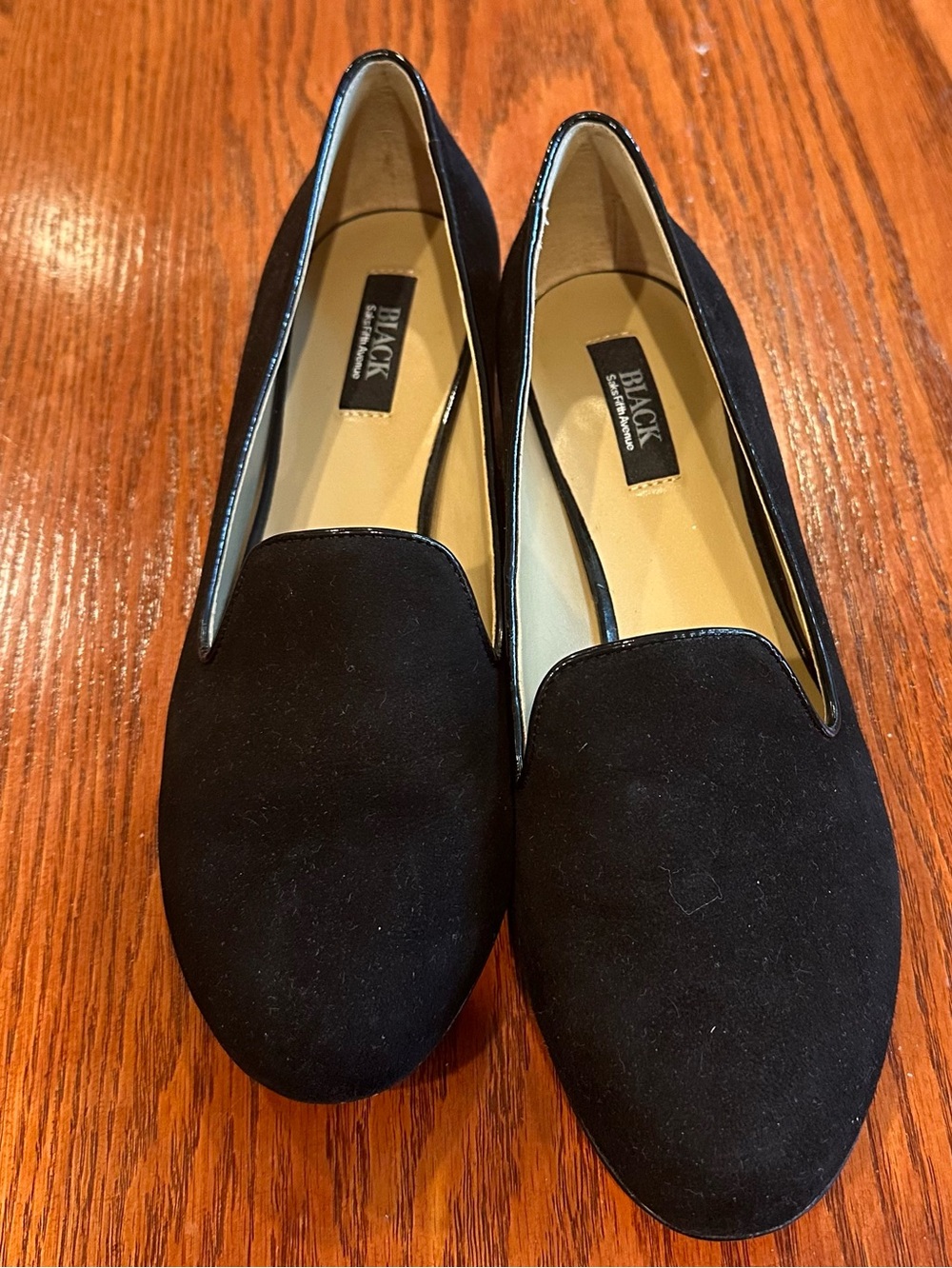 Black Suede Slip-On Flats